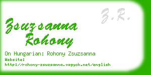 zsuzsanna rohony business card